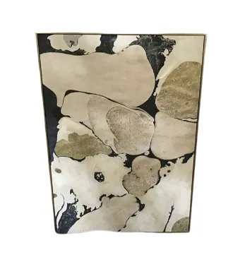 AW 7849 - Artwork - Large - Clouds in Navy & Cream in Gold Frame