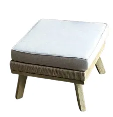 OD OTT 4019 - Outdoor - Ottoman - Rattan with Grey Cushion 