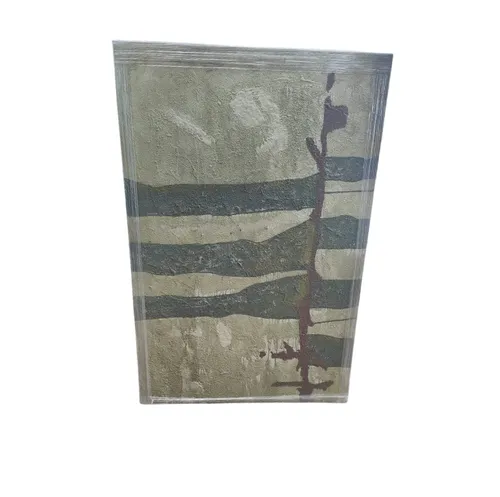 AW 9206 - Earthy Toned Abstract Pattern on Jungle Green Oversized Canvas