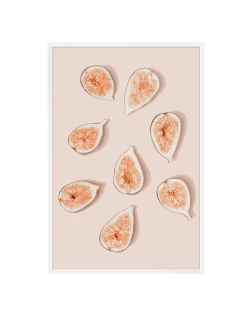 AW 0460A - Artwork - Medium - Fig Segments Photo Print in White Frame