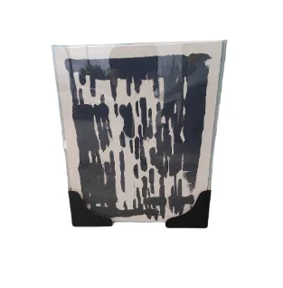 AW 0508A - Artwork - Medium - Black & Cream Tribal Canvas