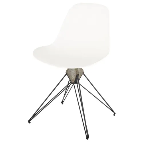 DC 4453 - Dining Chair - Plastic Concrete Look with Black Star Frame Legs
