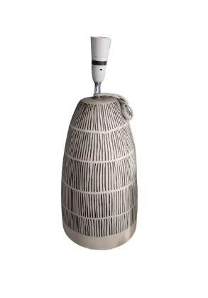 LP 5080 - Table Lamp - White & Black Tribal Print with White or Black Shade