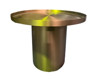 ST 0058 - Side Table - Round Gold Accent