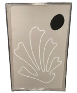 AW 3107 - Artwork - Large - Neutral Coral Design on Beige Canvas