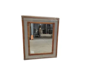 MIR 0011 - Square Tan Leather Strap & Silver Framed Window Mirror