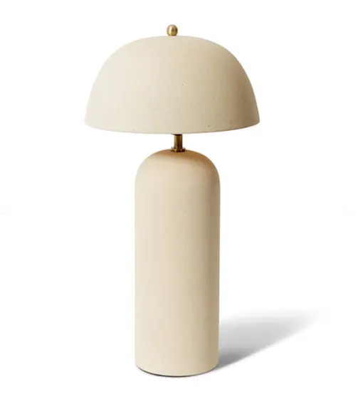 LP 0134 - Table Lamp - Sand Stone Look with Dome Shade
