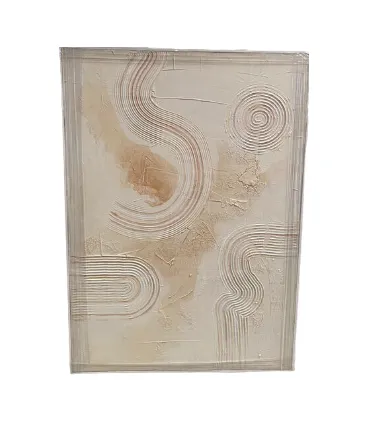 AW 0345 - Artwork - Large - Pink & Cream Arches & Swirls Textured Canvas