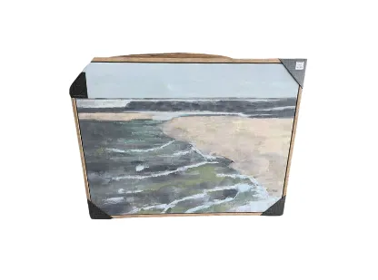 AW 0309 - Artwork - Large - Ocean Landscape Canvas Print in Wood Frame