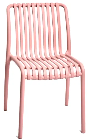 OD DC 0014 - Outdoor Dining Chair - Slatted Light Pink