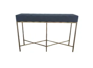 CN 4071 - Console - Grey Laminate top with Gold Cross Legs