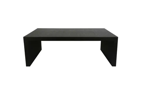 CT 0047 - Coffee Table - Rectangle Black PU Textured Leather