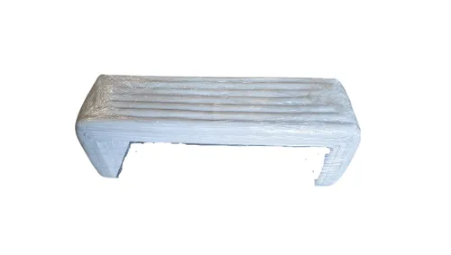 OTT 0012 - Ottoman - Beige Ribbed Fabric Bed Bench