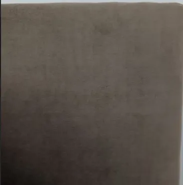 BH 6992 - Double Bedhead - Beige Plush Fabric