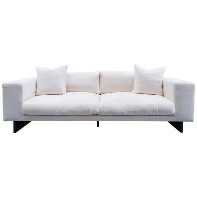 SF 0009 - Sofa - 3 Seater - Modern Style Sienna White Linen Blend