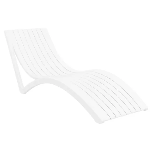 SL 0003 - Outdoor - Sunlounge - White Polypropylene S Shape