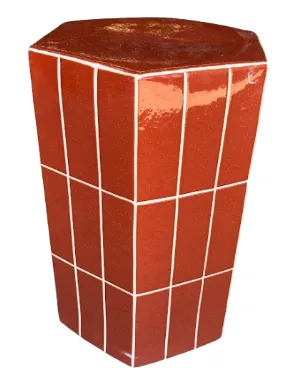 STL 0013 - Stool -  Seidler Ceramic Tile Rust