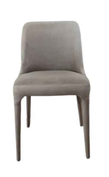 DC 6614 - Dining Chair - Modern Style Fawn Velvet Upholstered