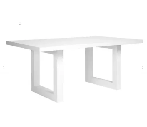 DT 1063 - Dining Table - White Rectangular with White Legs