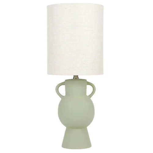 LP 0030 - Table Lamp - Pale Green Ceramic Vase Design with Standard Shade