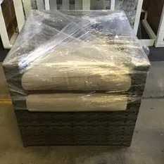 OD OC 6167 - Outdoor - Occasional Chair - Brown Rattan Tub with Beige Cushions