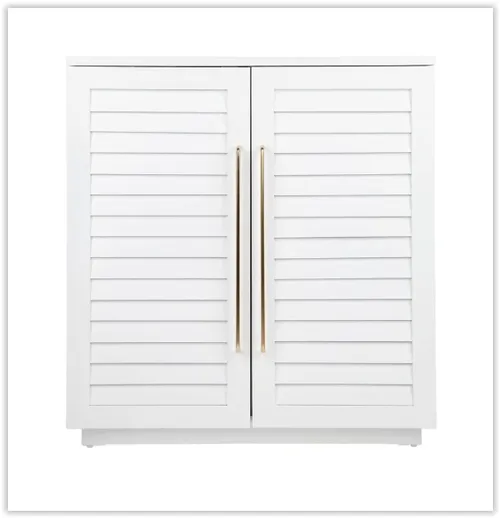 BF 1313 - Loft Oak White 2 Door Cabinet with Gold Handles - Standard Range
