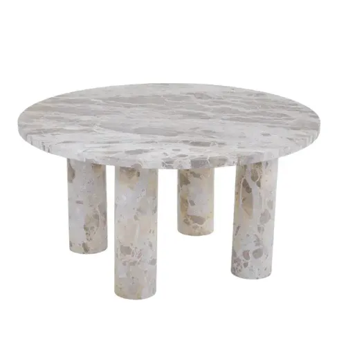 CT 0055 - Coffee Table - Marco Marble in Taupe