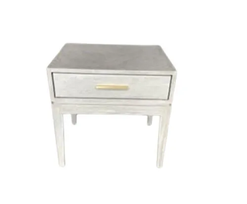 Grey Timber Single Drawer Bedside Table - BST 9001