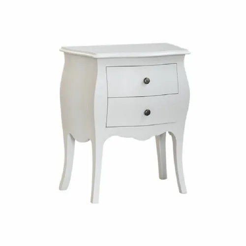 BST 6400 - Bedside Table - 2 Drawer - Sunset Range with Ornate White