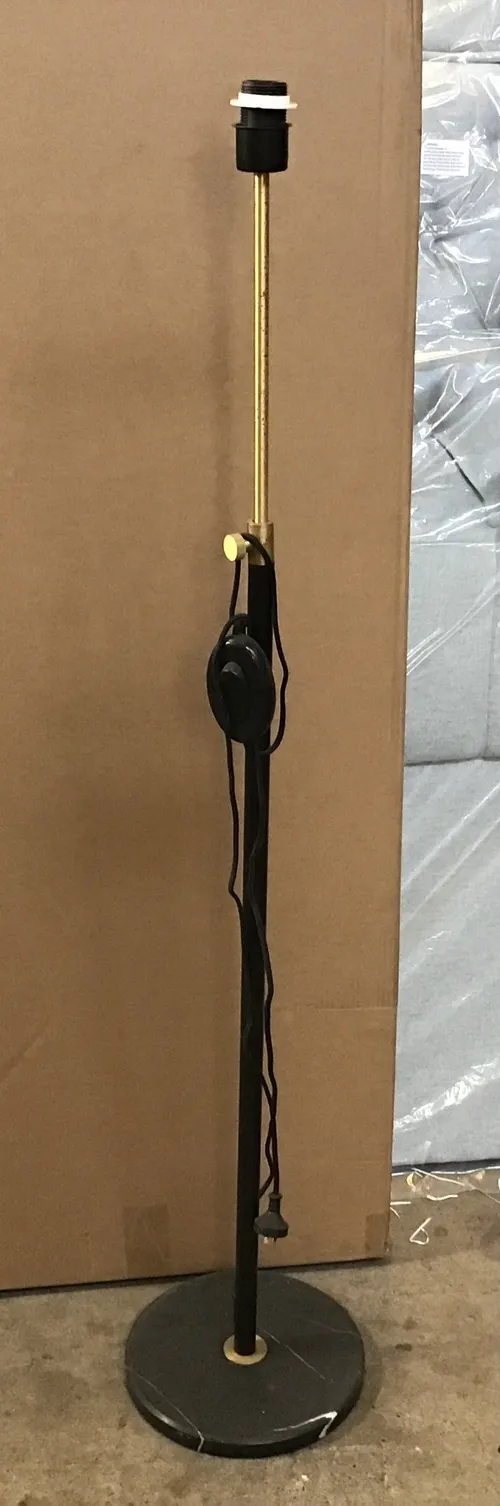 FL 7757 - Floor Lamp - Black & Gold with Black Marble Base