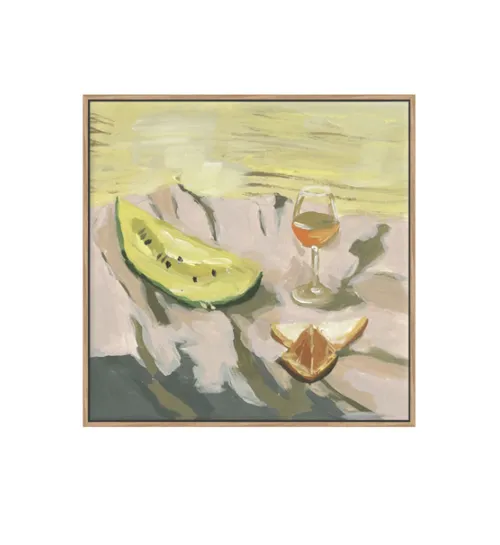AW 0485B - Artwork - Medium - Grapefruit Picnic in Natural Frame