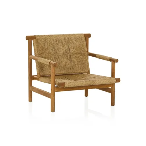 OD OC 0010 - Outdoor - Occasional Chair - Woven Synthetic Wicker on Teak Frame
