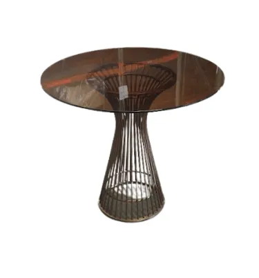 DT 4513 - Table Base - Rose Gold Metal Pedestal Base