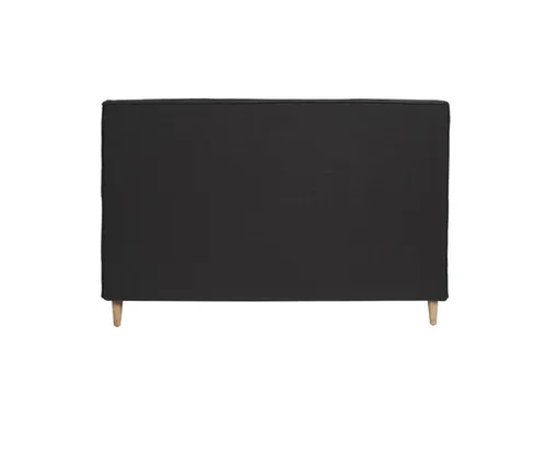 BH 0028 - King Bedhead - Charcoal Fabric with Natural Wooden Legs