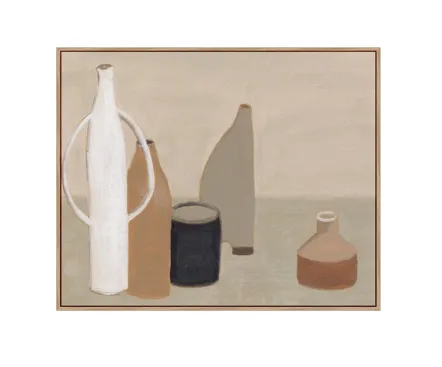 AW 0486A - Artwork - Large - Pots & Vases Studio Canvas in Natural Frame
