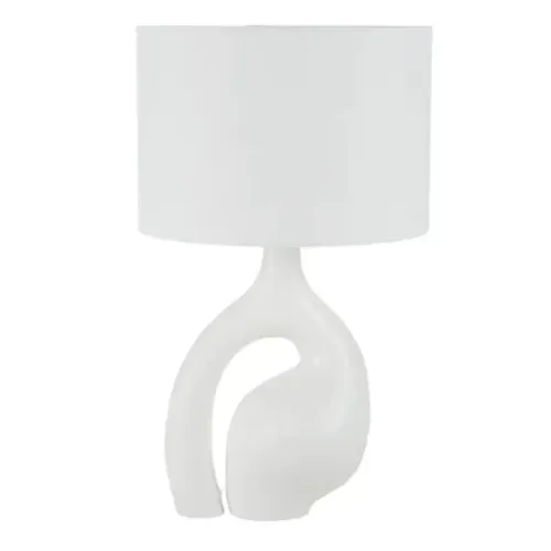 LP 0012 - Table Lamp - Crisp All White Aerin Resin