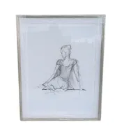 AW 9099 - Artwork - Medium - Lady Sitting in Monochrome