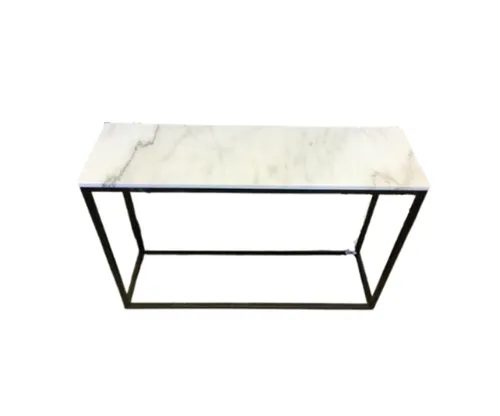 CN 1735 - Console - White Marble Top with Black Frame
