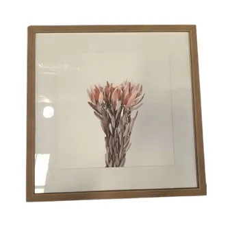 AW 7030 - Pink Flower Encased in Small Glass Artwork