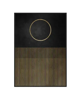 AW 7203 - Artwork - Large - Black & Gold Circle with Lines