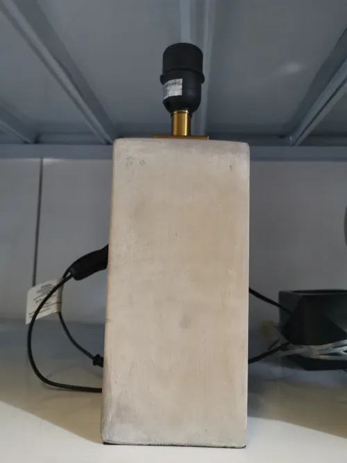 LP 0546 - Table Lamp - Concrete Base with Sand Drum Shade