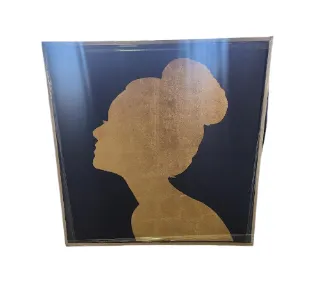 AW 7720 - Artwork - Large - Gold Female Head Silhouette