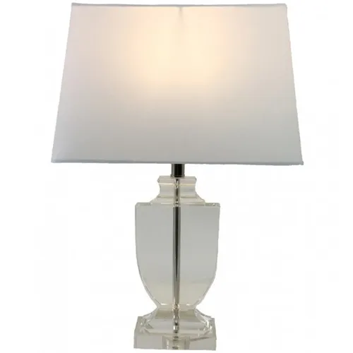 LP 0152 - Table Lamp - Paris Crystal Trophy Base with White Drum Shade