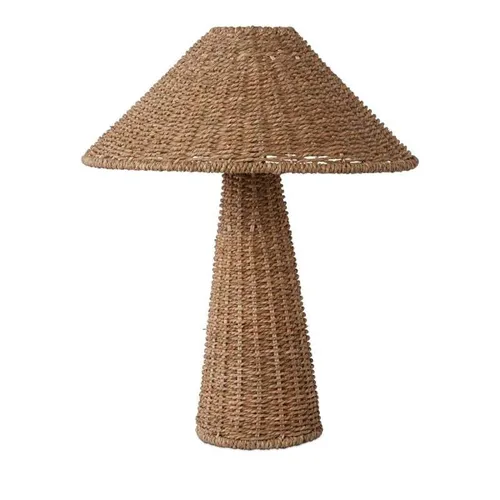 LP 0079 - Table Lamp - Natural Woven Sea Grass Cone Base with Hut Shade