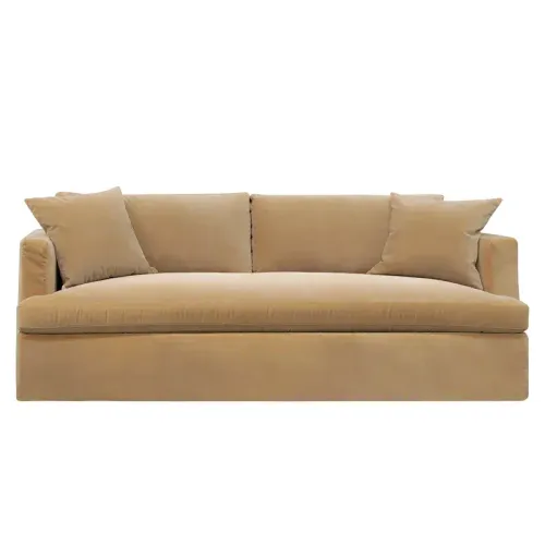 SF 0020 - Sofa - 3 Seater - Birkshire Slip Cover in Ochre Velvet