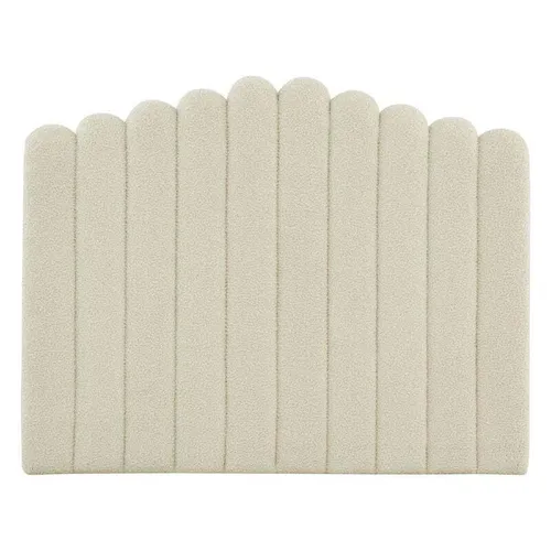 BH 0048 - King Bedhead - Blake Cream Fabric Staggered Panelling Modern Styling