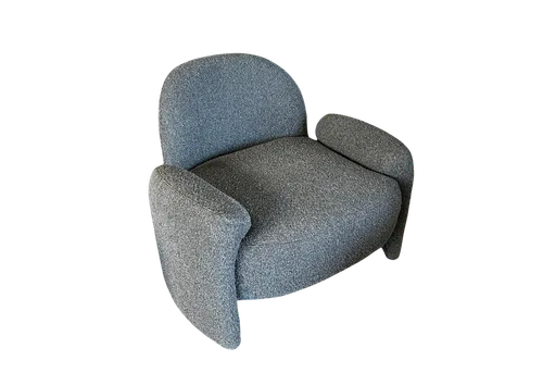 OC 1004 - Occasional Chair - Curved Back Dark Grey Boucle