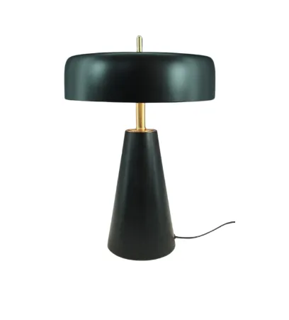 LP 0153 - Table Lamp - Black & Gold Metallic Mushroom Shade