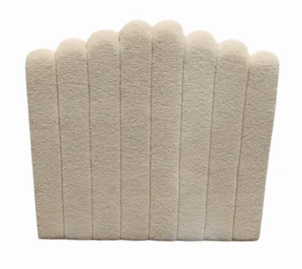 BH 0047 - Queen Bedhead - Clam Shell Cream Ribbed Boucle