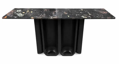 CN 0038 - Console - Marble Top with Black Base 